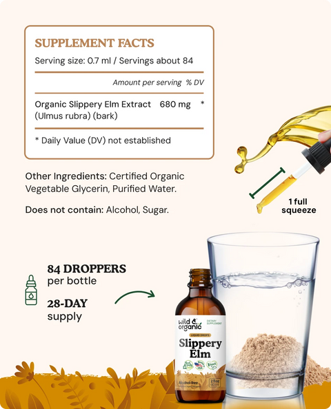 Slippery Elm Drops supplement facts