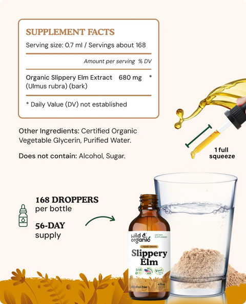 Slippery Elm Drops supplement facts
