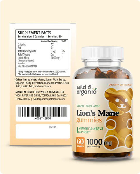 Lion's Mane chews supplement facts