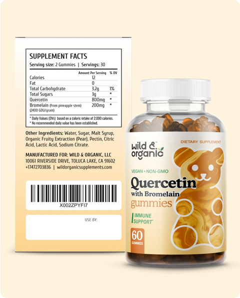 Quercetin with Bromelain chews supplement facts