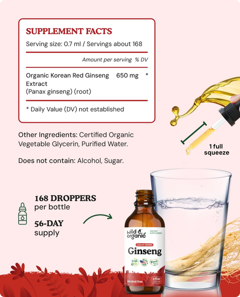 Liquid Ginseng supplement facts