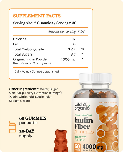 Inulin chews supplement facts