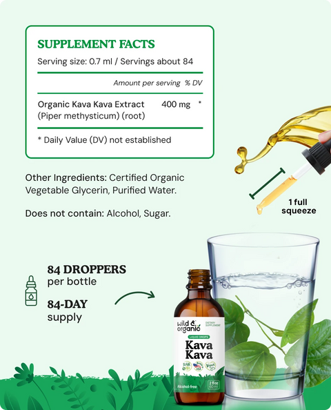 Kava Kava Tincture supplement facts