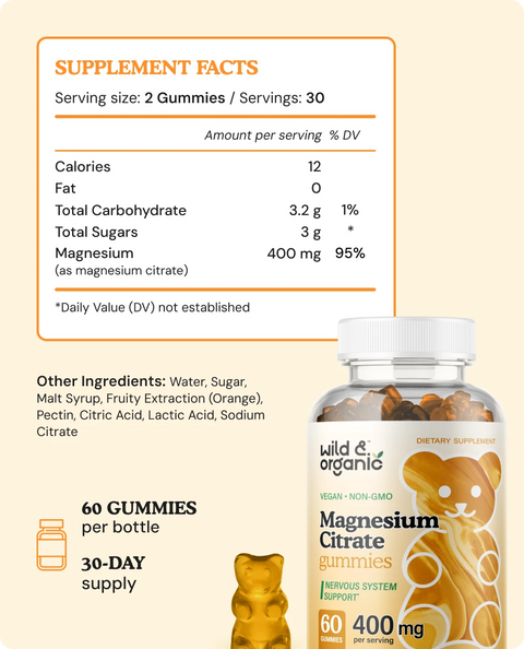 Magnesium Citrate chews supplement facts