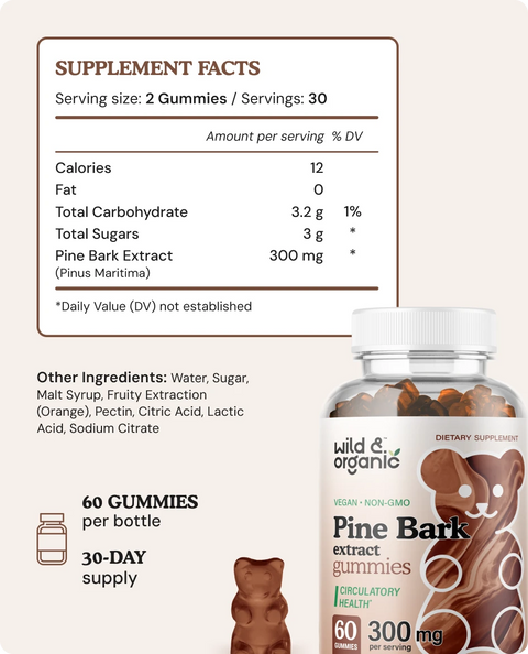 Pine Bark chews supplement facts