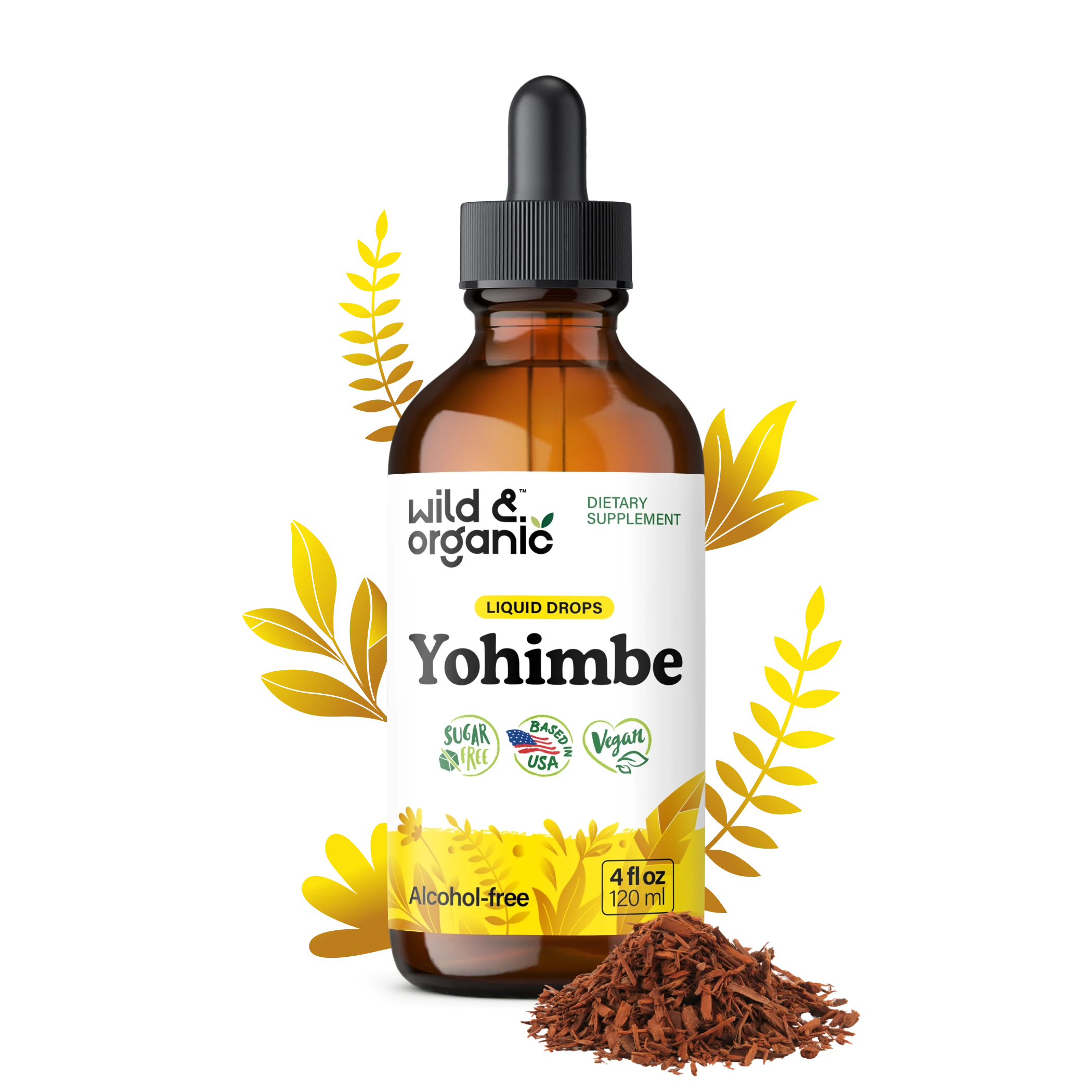 Buy Yohimbe Tincture - 4 fl.oz. Bottle | Wild & Organic Buy Yohimbe Tincture - 4 fl.oz. Bottle | Wild & Organic