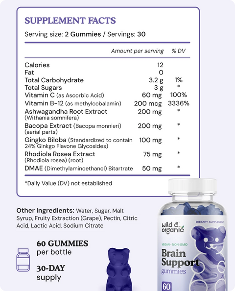 Brain Support chews supplement facts