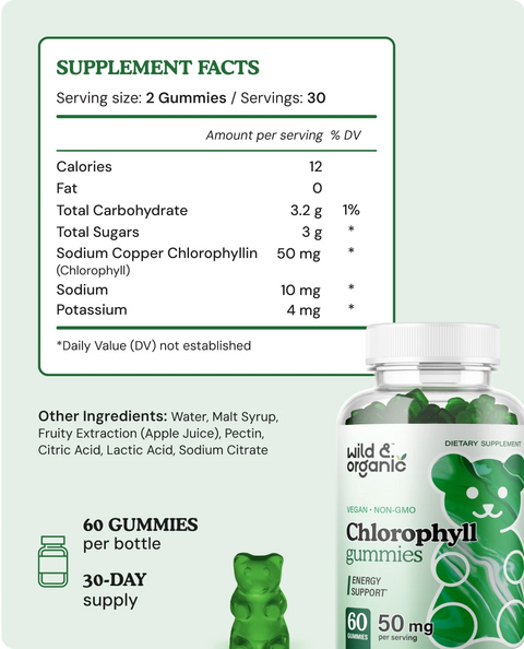 Chlorophyll chews supplement facts