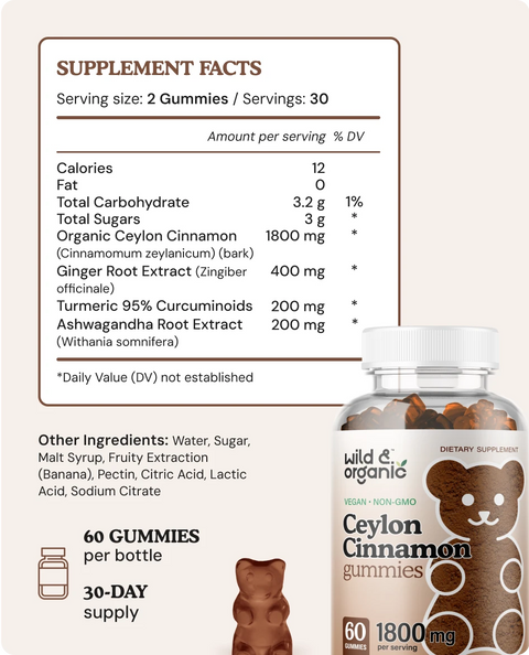Ceylon Cinnamon chews supplement facts