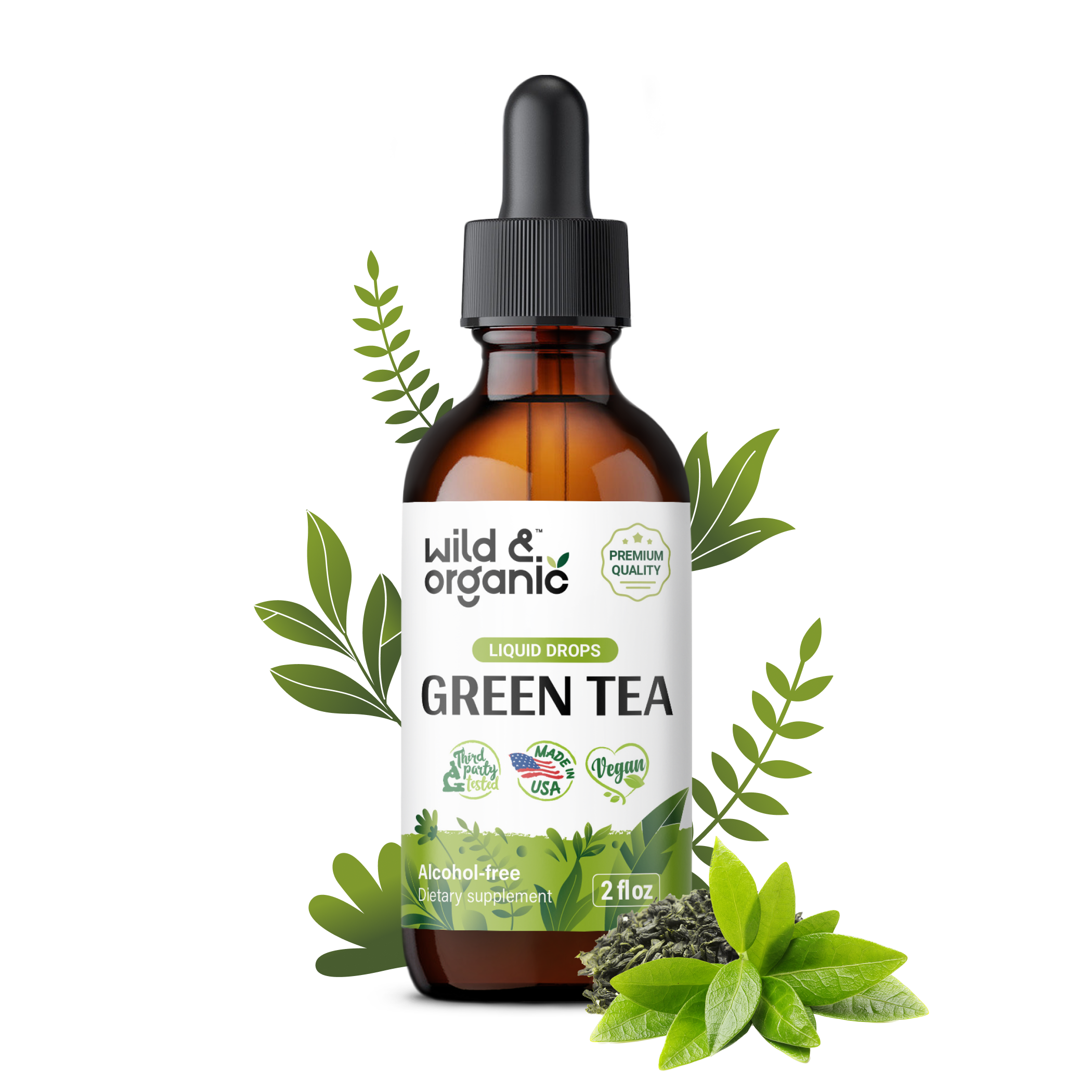 Buy Green Tea Tincture - 2 fl.oz. Bottle | Wild & Organic