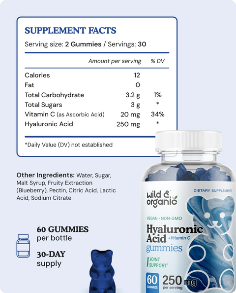 Hyaluronic Acid chews supplement facts