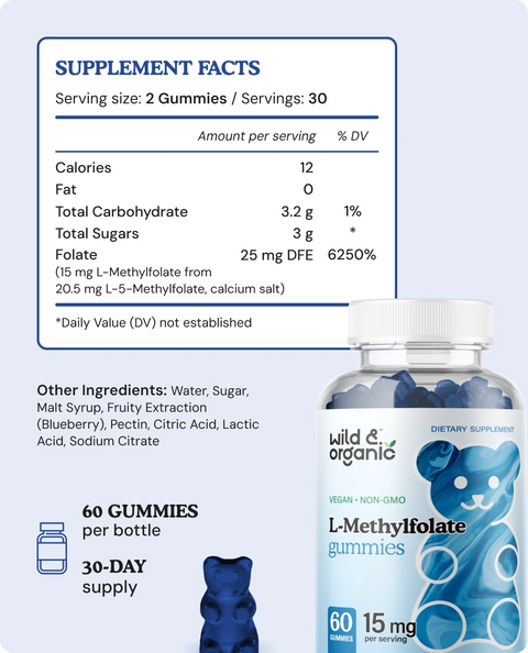 L-Methylfolate chews supplement facts