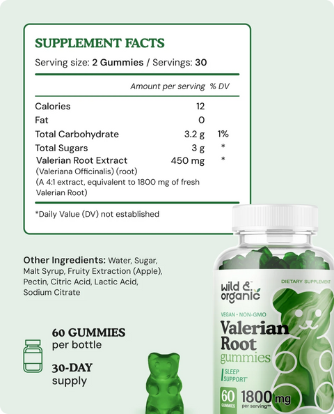 Valerian Root chewables supplement facts