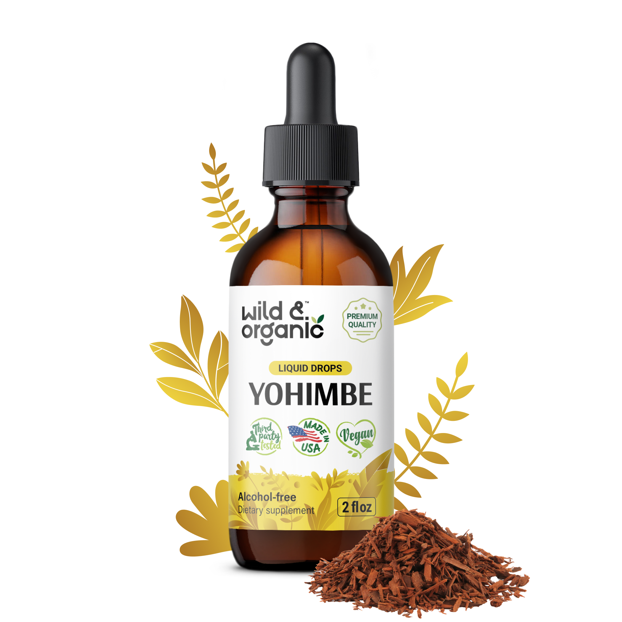 Buy Yohimbe Tincture 2 fl.oz. Bottle Wild & Organic