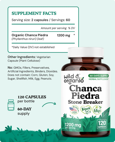 Chanca Piedra Stone Breaker Capsules - 120 Count