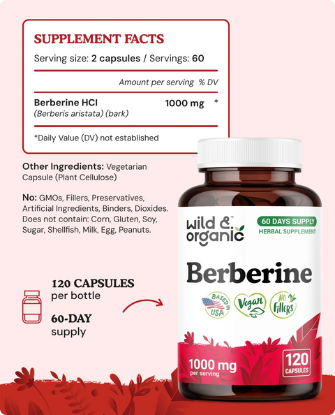 Berberine Capsules - 120 Count