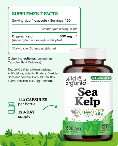 Sea Kelp Capsules - 120 Count