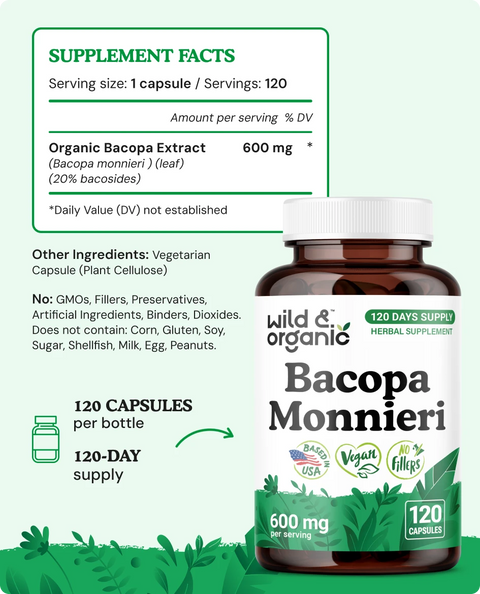 Bacopa Monnieri Capsules - 120 Count