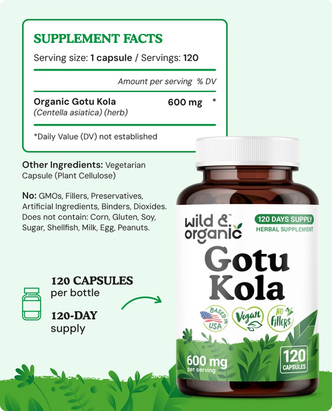 Gotu Kola Capsules - 120 Count