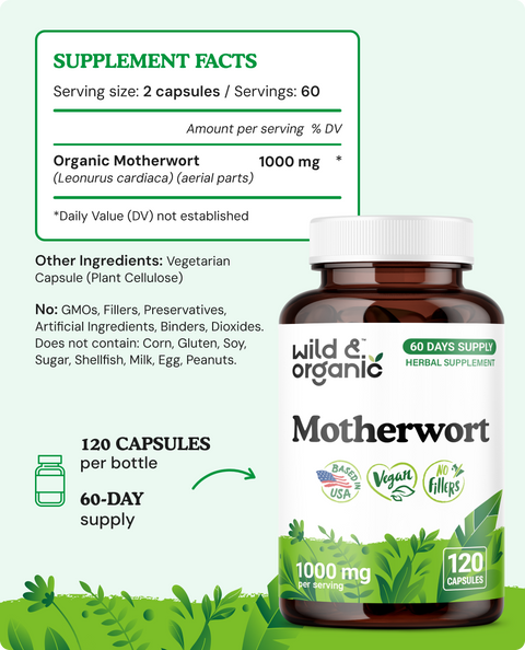 Motherwort Capsules - 120 Count