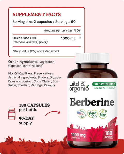 Berberine Capsules - 180 Count