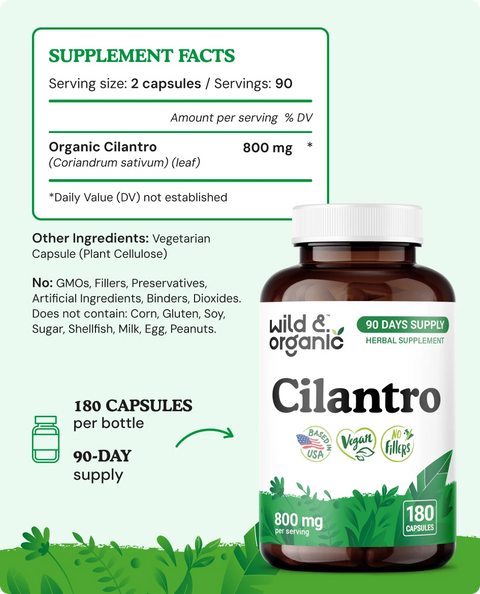 Cilantro Capsules - 180 Count