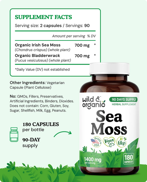 Sea Moss Capsules - 180 Count