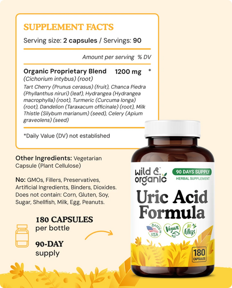 Uric Acid Formula Capsules - 180 Count