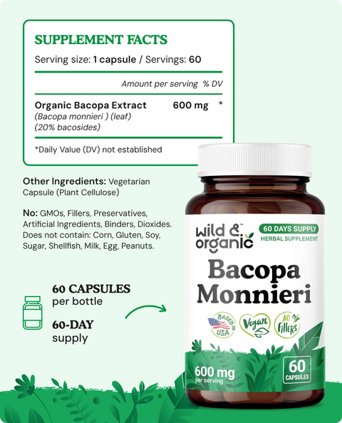 Bacopa Monnieri Capsules - 60 Count