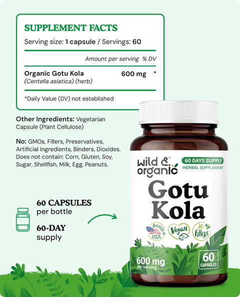 Gotu Kola Capsules - 60 Count