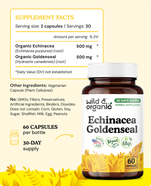 Echinacea & Goldenseal Capsules - 60 Count