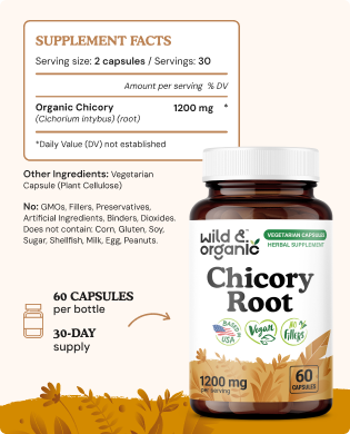Chicory Root Capsules - 60 Count