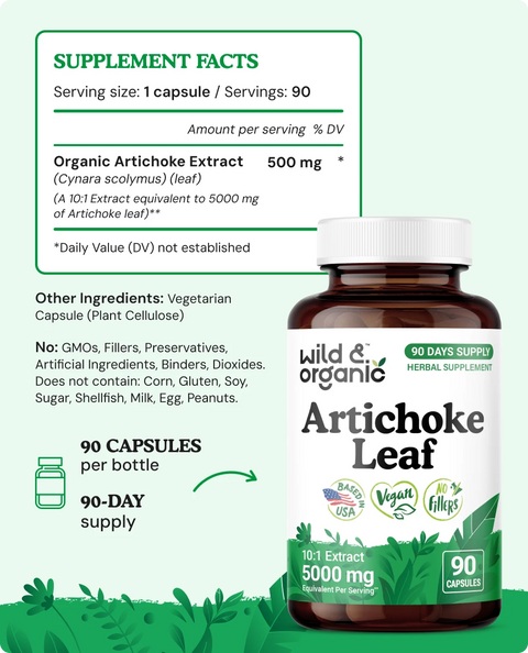 Artichoke Leaf Capsules - 90 Count