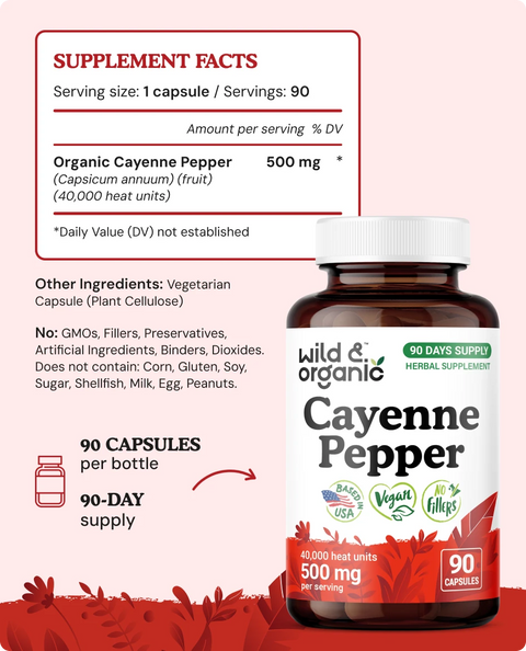 Cayenne Pepper Capsules - 90 Count