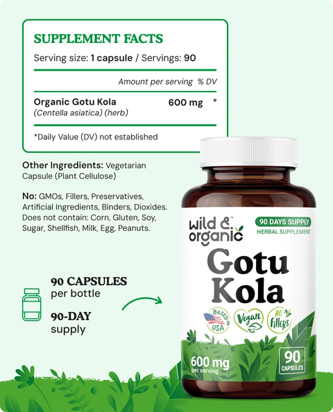 Gotu Kola Capsules - 90 Count