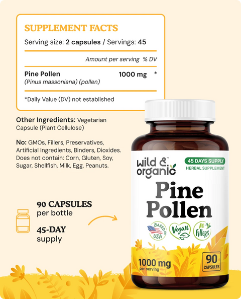 Pine Pollen Capsules - 90 Count