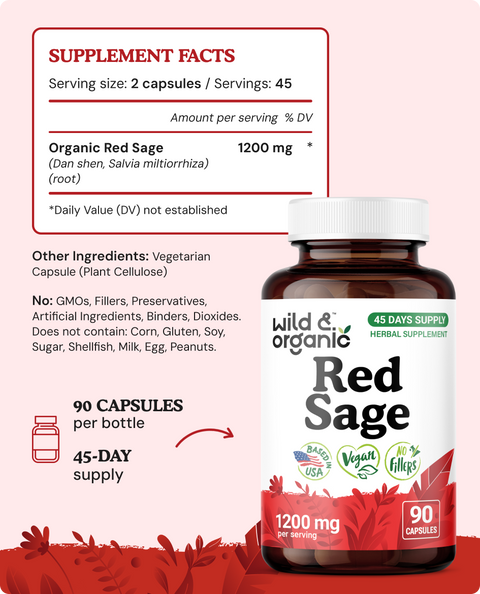Red Sage Capsules - 90 Count