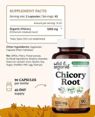 Chicory Root Capsules - 90 Count