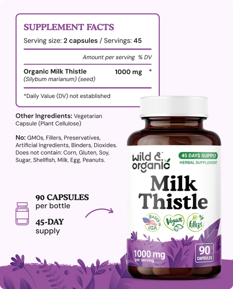 Milk Thistle Capsules - 90 Count
