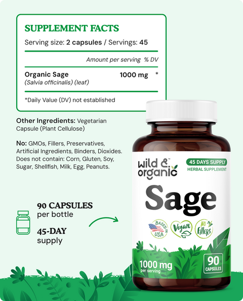 Sage Capsules - 90 Count