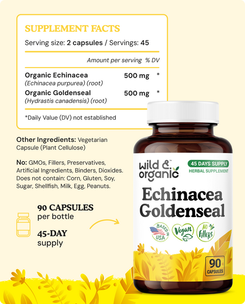 Echinacea & Goldenseal Capsules - 90 Count