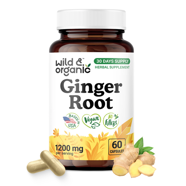 Ginger Root Capsules - 60 Count