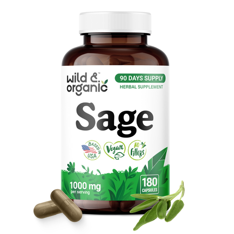 Sage Capsules - 180 Count