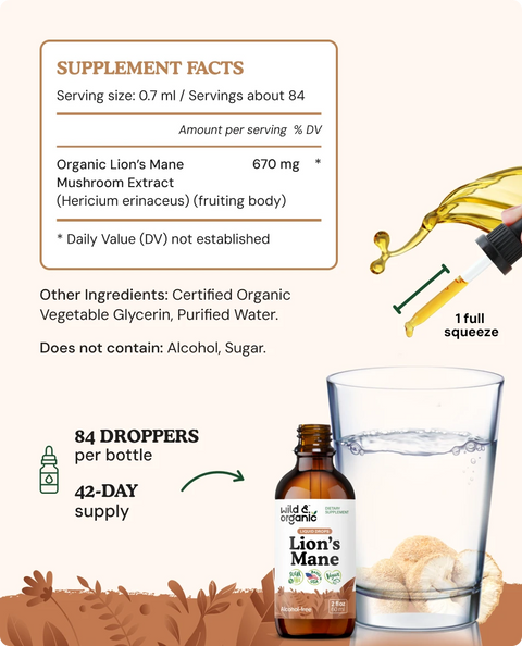 Lion'S Mane Tincture supplement facts