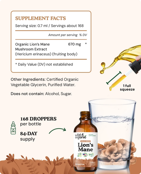 Lion'S Mane Tincture supplement facts