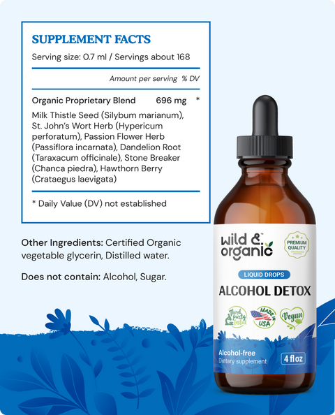 Alcohol Detox Tincture - 4 fl.oz. Bottle