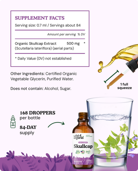 Skullcap Tincture - 4 fl.oz. Bottle