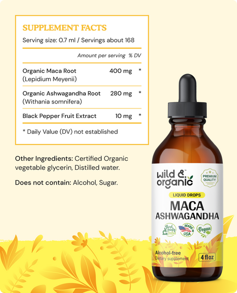 Maca Ashwagandha Tincture - 4 fl.oz. Bottle