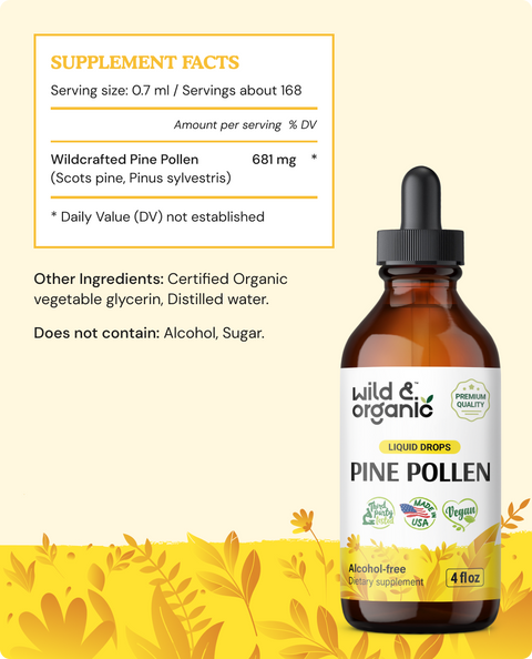 Pine Pollen Tincture - 4 fl.oz. Bottle