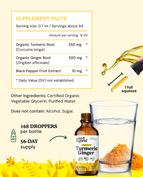 Turmeric & Ginger Tincture - 4 fl.oz. Bottle